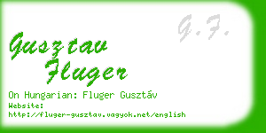 gusztav fluger business card