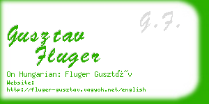 gusztav fluger business card